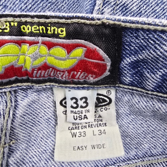 VTG- 90s JNCO J179 Pipes Easy Wide Leg Faded Denim Jeans 31x33 Skate Rave Y2K - Picture 9 of 15